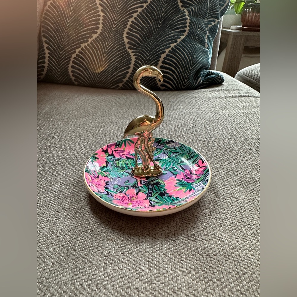 Lilly Pulitzer Flamingo Trinket Dish / Jewelry Holder